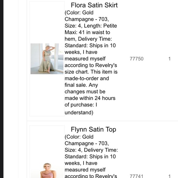 Champagne Gold 2-Piece Dress - Picture 7 of 9